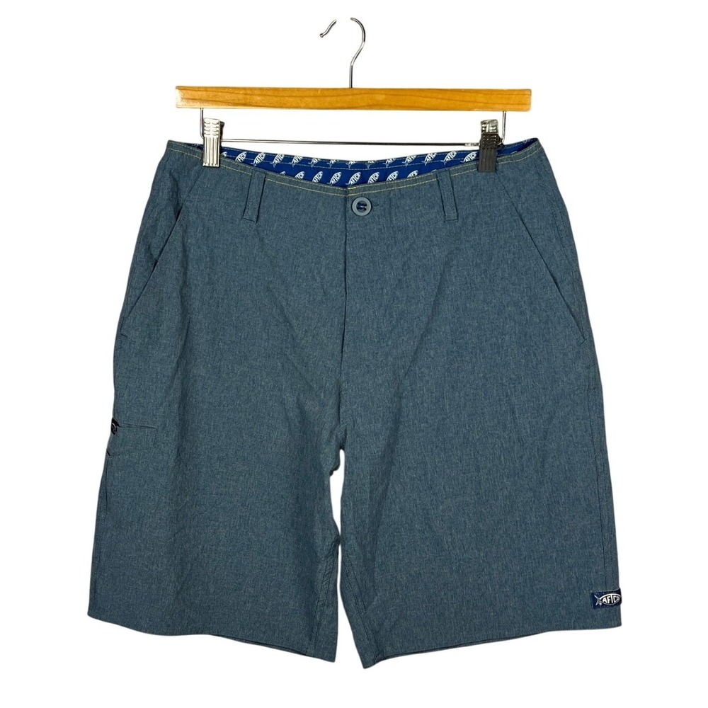 AFTCO Blue Fishing Shorts Size 30 American Fishing Tackle Co. Men's Outdoor